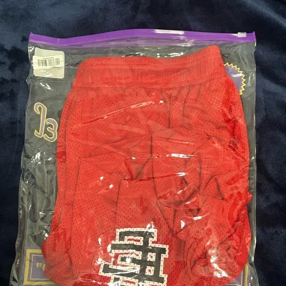 Eric Emanuel Red Mesh Shorts